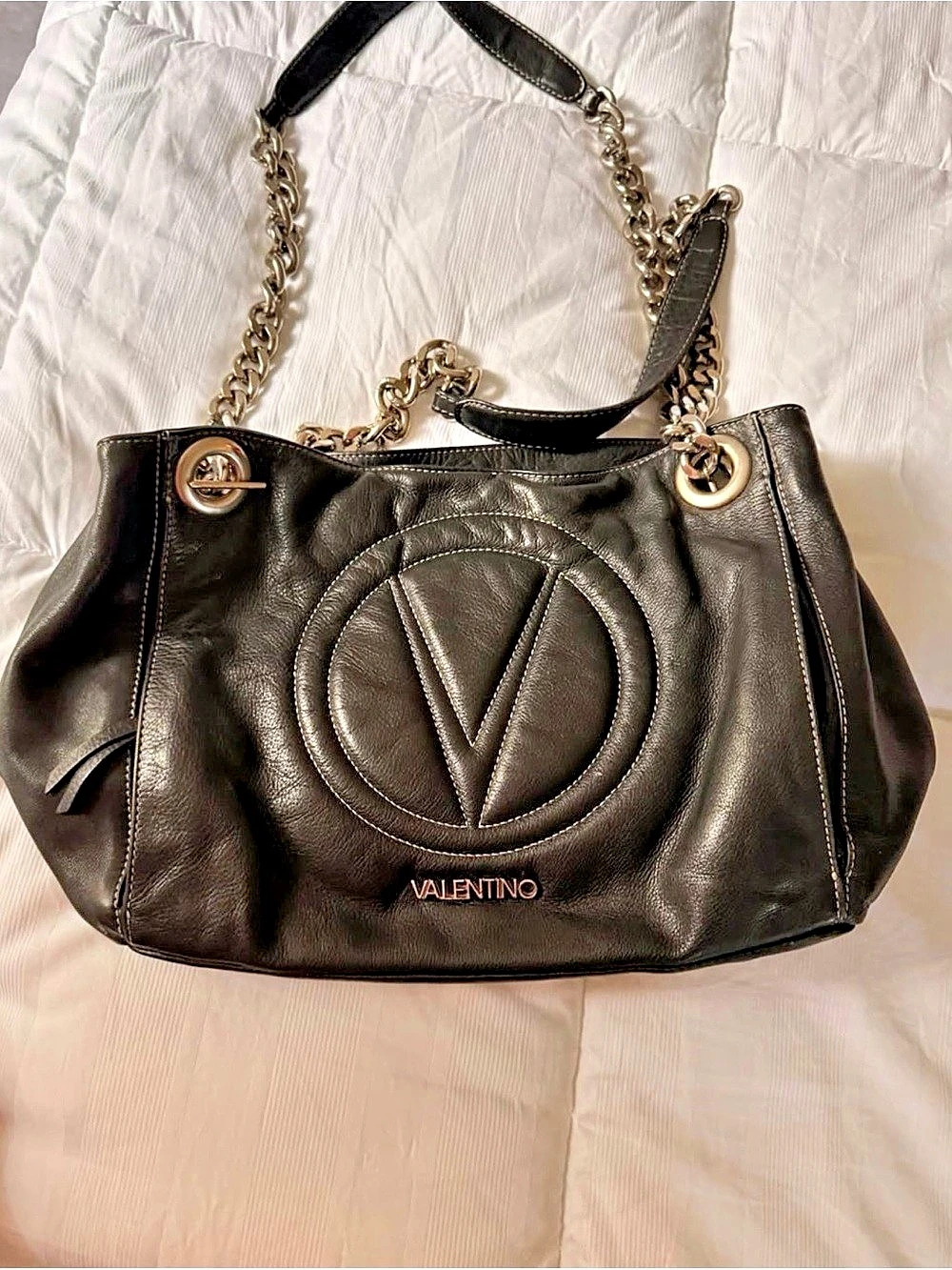Valentino Black Chain Shoulder Bag